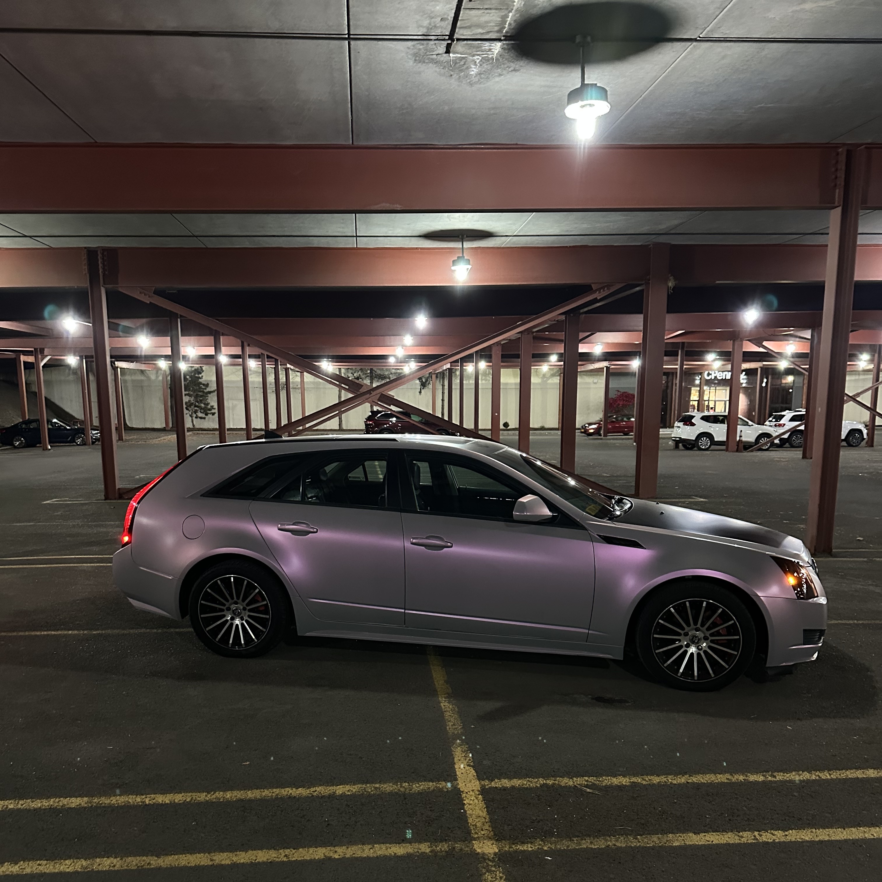 Matte Twin Candy Grey Red Car Vinyl Wrap