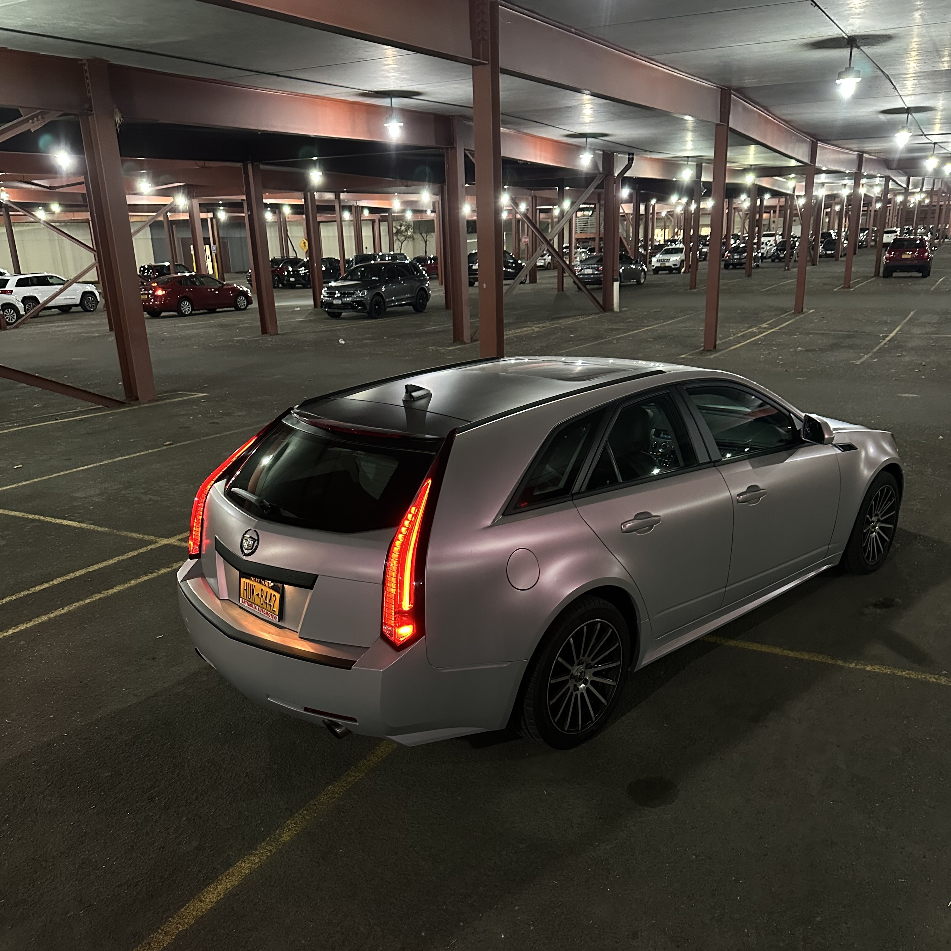 Matte Twin Candy Grey Red Car Vinyl Wrap