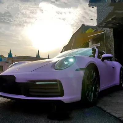 Super Gloss Periwinkle Car Vinyl Wrap 02