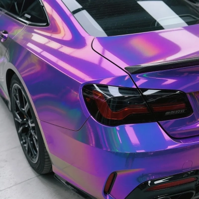 Gloss Purple Holographic Chrome Laser Car Vinyl Wrap 02