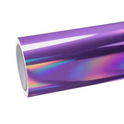 Gloss Purple Holographic Chrome Laser Car Vinyl Wrap 01