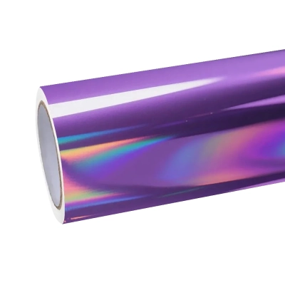 Gloss Purple Holographic Chrome Laser Car Vinyl Wrap 01