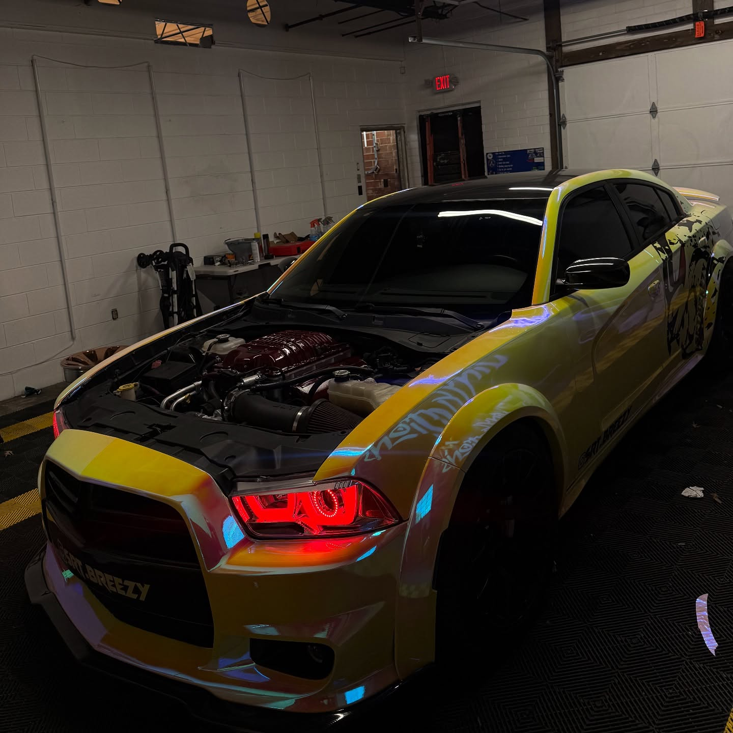 PET Gloss Rainbow Chrome Holographic Pink Car Vinyl Wrap