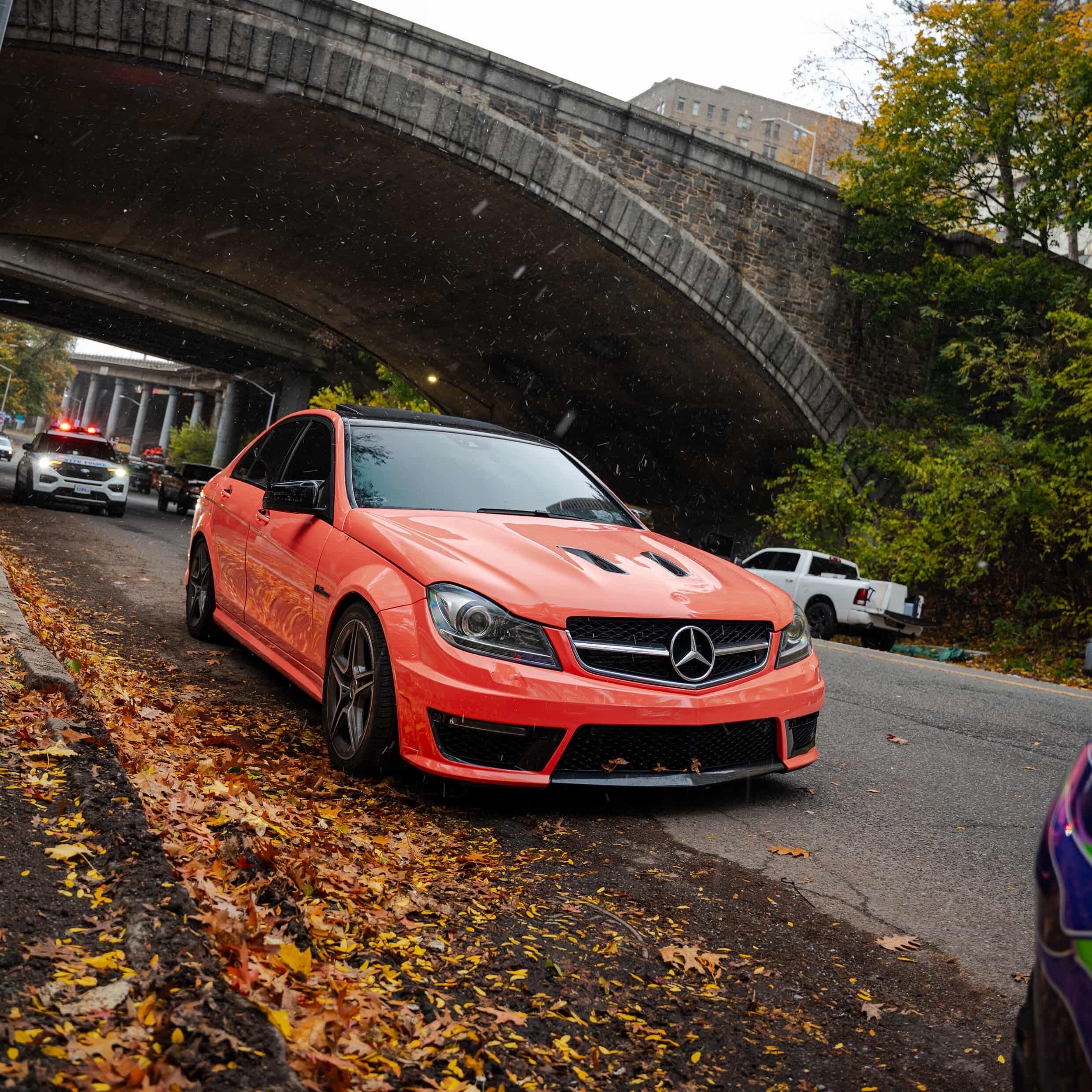 Gloss Coral Orange Car Vinyl Wrap