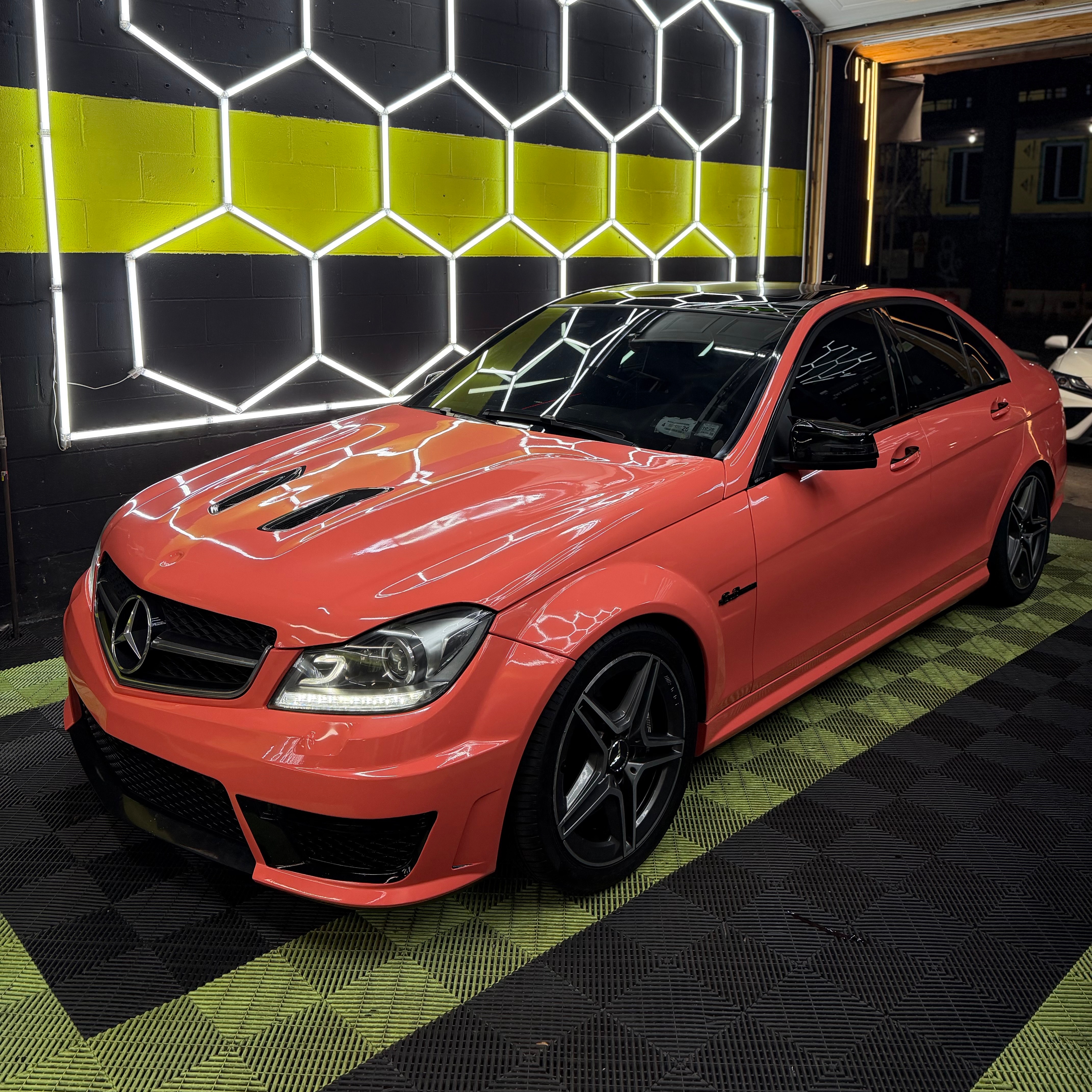 Gloss Coral Orange Car Vinyl Wrap
