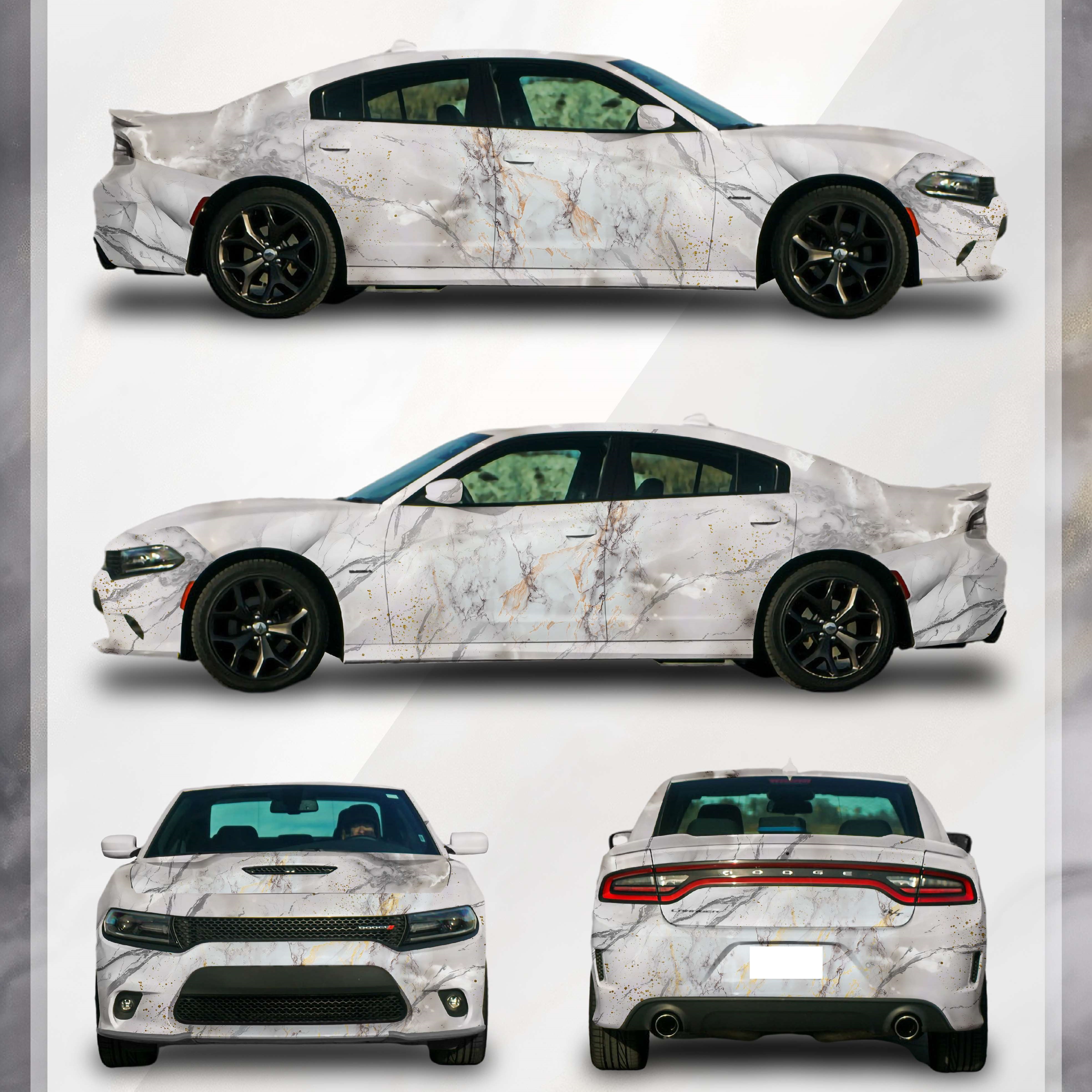 Marble Texture Customized Car Vinyl Wrap