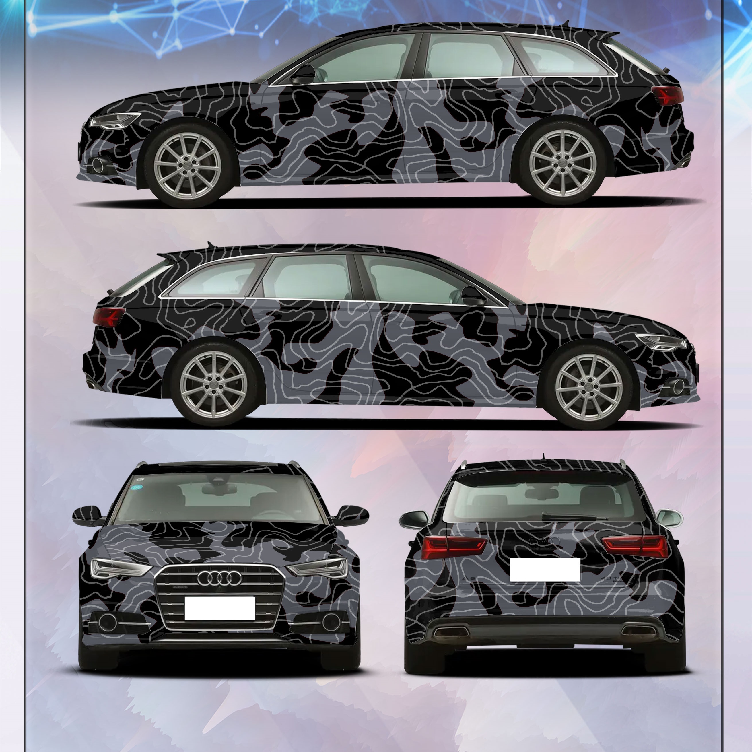 Terrain Texture Customized Car Vinyl Wrap