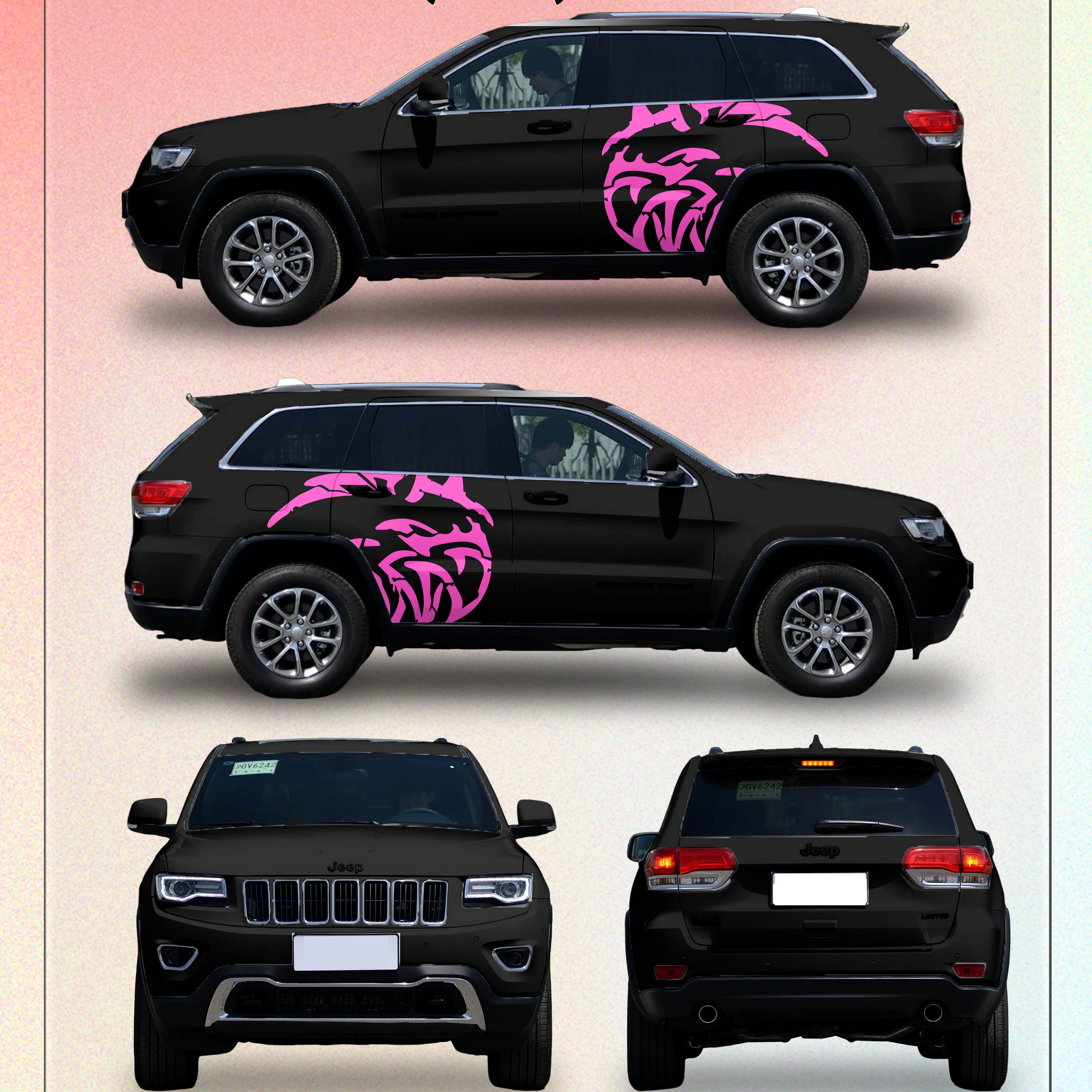 Trackhawk Logo Custom Car Vinyl Wrap