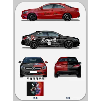 Venom Spider-Man Customized Car Vinyl Wrap 01