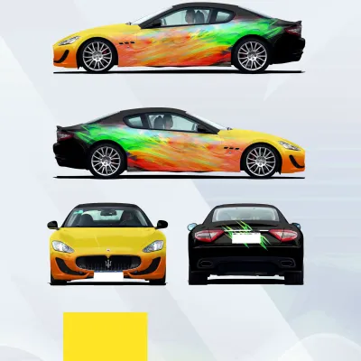 Yellow Sand Beach Customized Car Vinyl Wrap 01