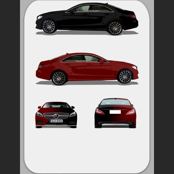 Black To Red Gradient Customized Car Vinyl Wrap