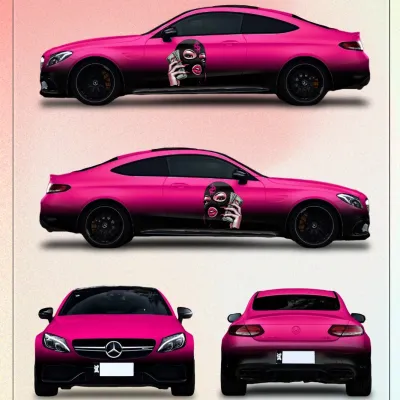 Masked Wealthy Girl Customized Car Vinyl Wrap 01