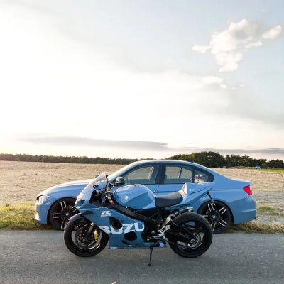 Super Gloss China Blue Car Vinyl Wrap 01