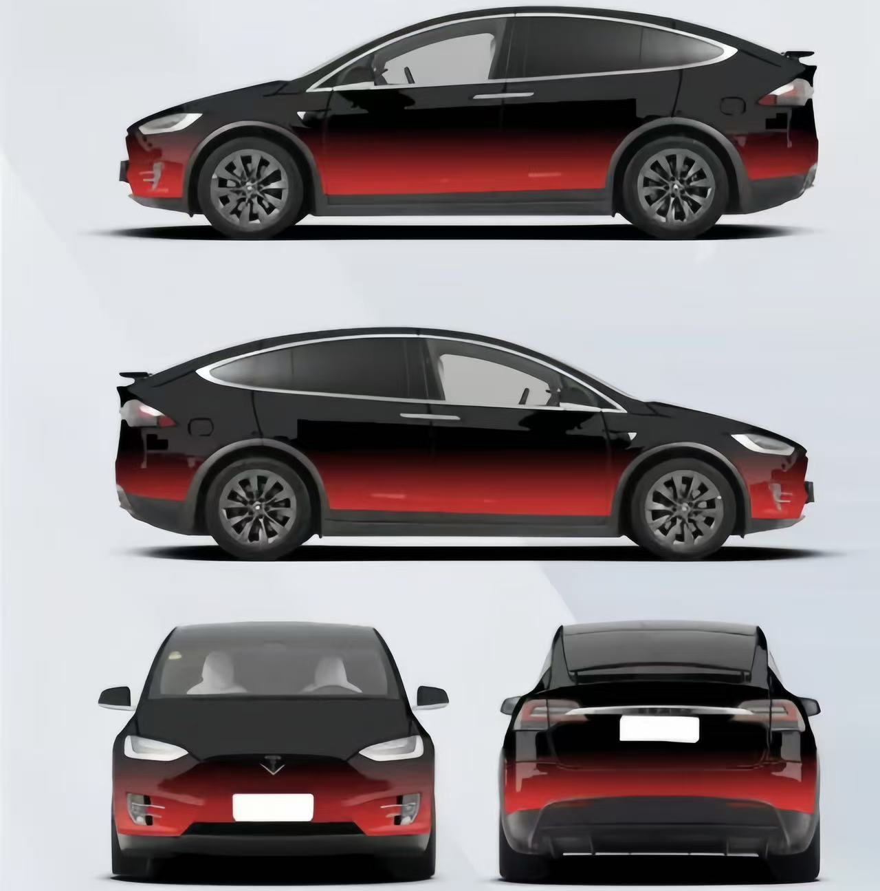 Black Red Customized Car Vinyl Wrap