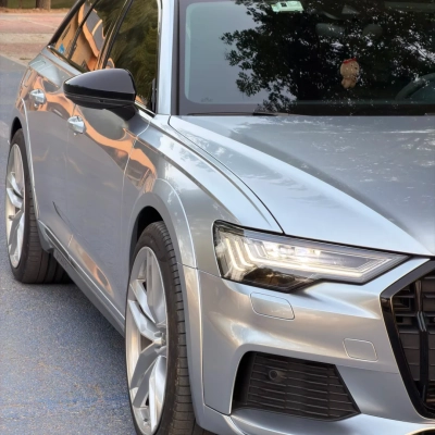 PET Fleuret Silver Car Vinyl Wrap 02