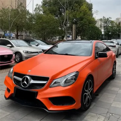Satin Chrome Orange Car Vinyl Wrap 02