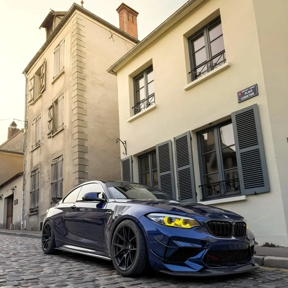 TPU Gloss Metallic Tanzanite Blue Car Vinyl Wrap [BMW OEM Color]