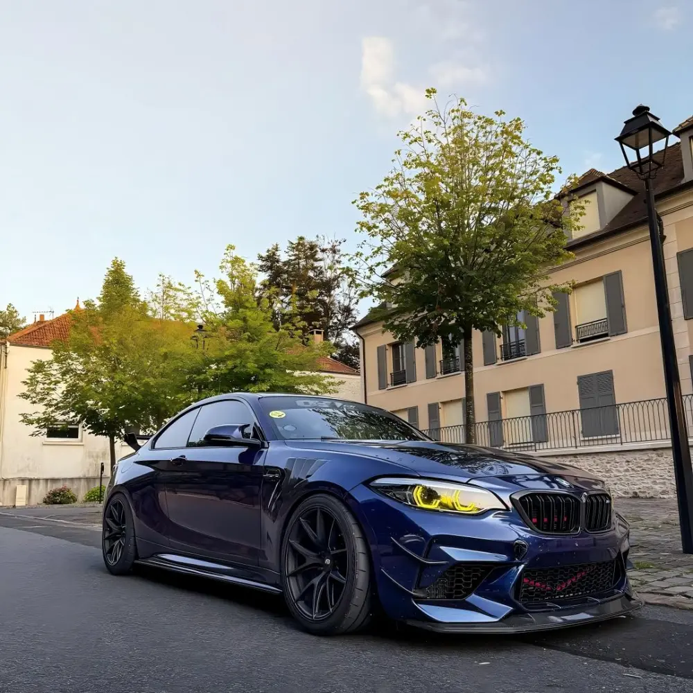 TPU Gloss Metallic Tanzanite Blue Car Vinyl Wrap [BMW OEM Color]