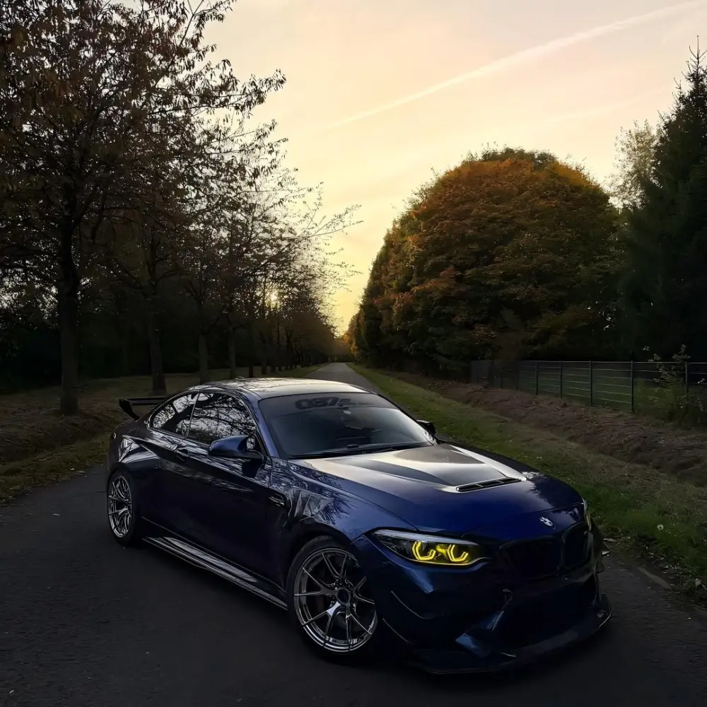 TPU Gloss Metallic Tanzanite Blue Car Vinyl Wrap [BMW OEM Color]