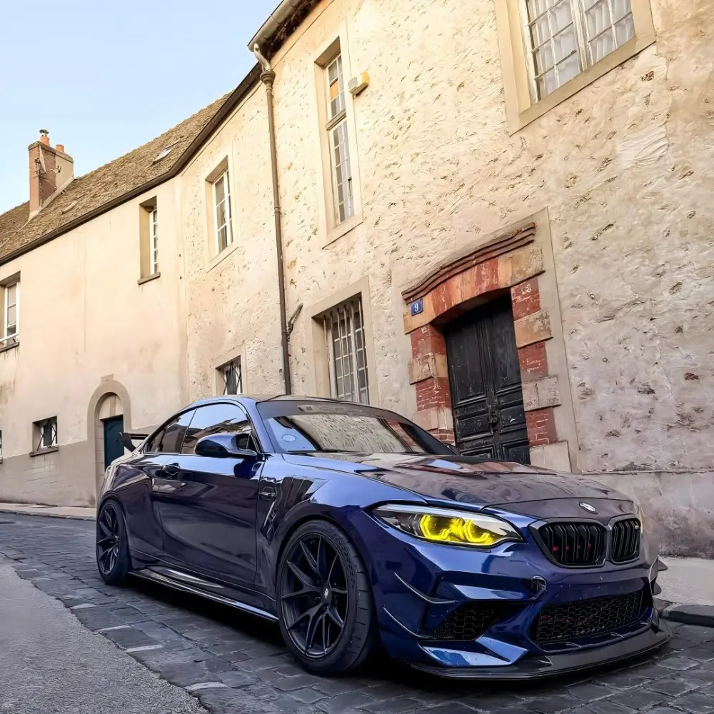 TPU Gloss Metallic Tanzanite Blue Car Vinyl Wrap [BMW OEM Color]