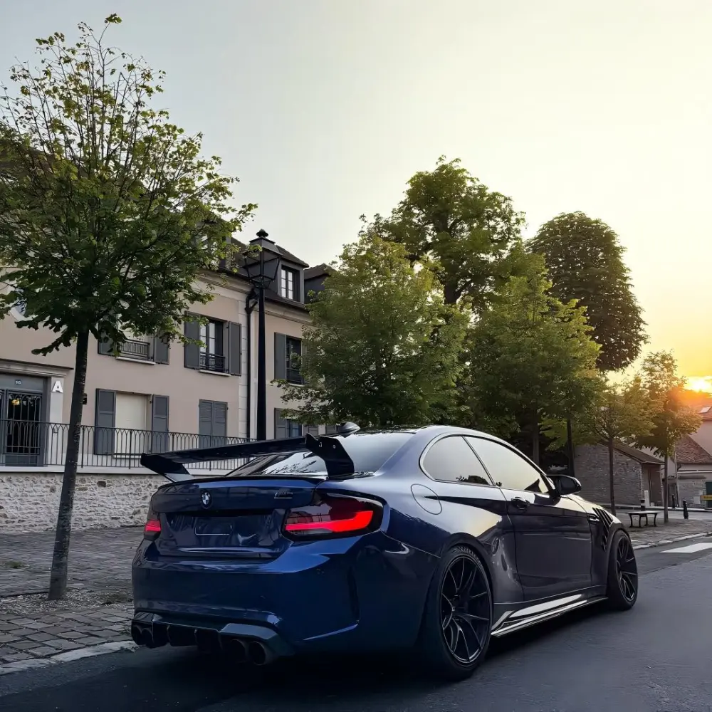 TPU Gloss Metallic Tanzanite Blue Car Vinyl Wrap [BMW OEM Color]