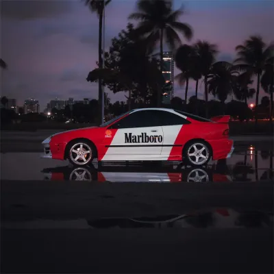 Marlboro Racing Customized Car Vinyl Wrap 02