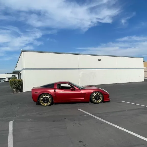 Matte Metallic Red Car Vinyl Wrap