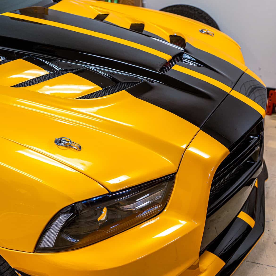 NIO Gloss PET Metal Paint Yellow Car Vinyl Wrap