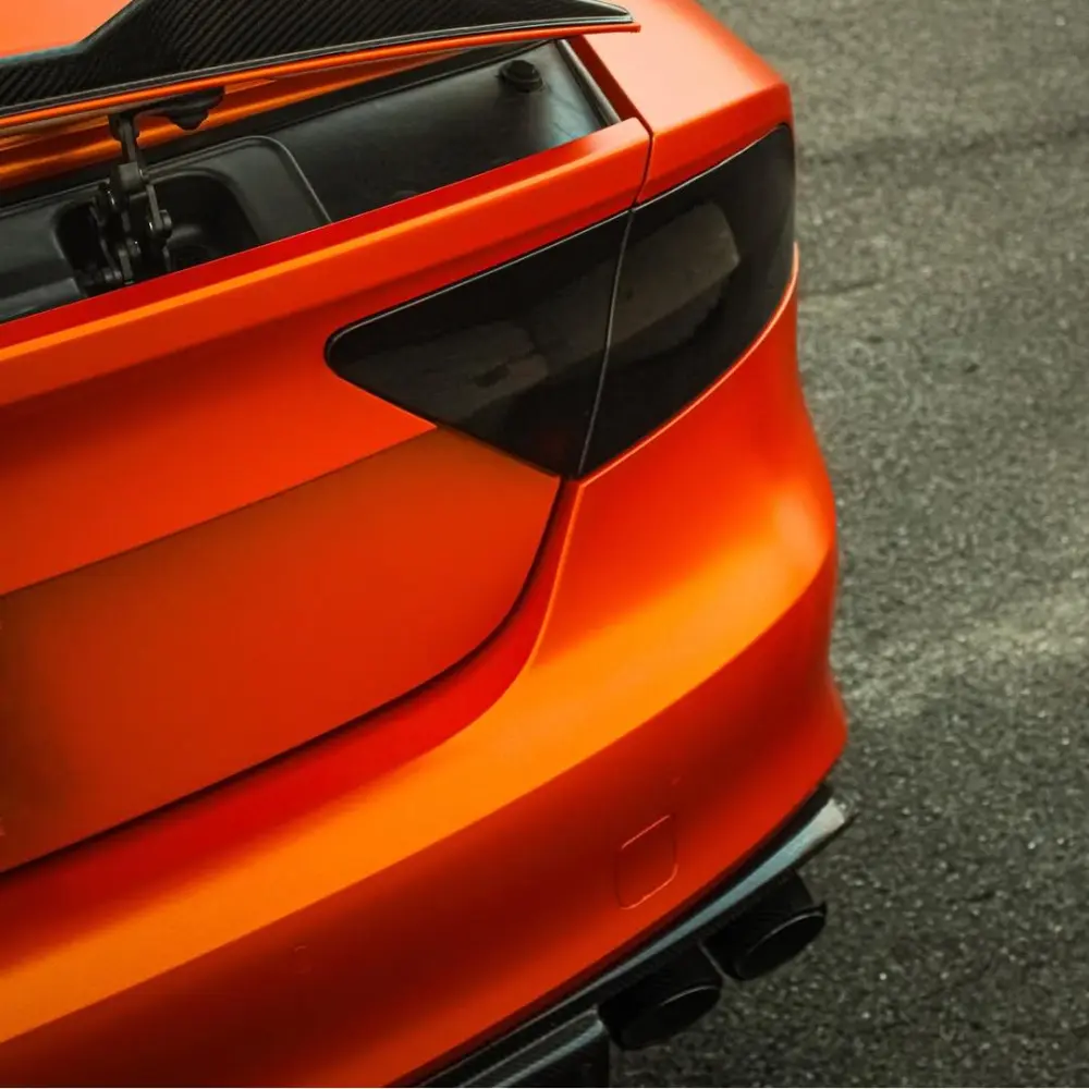 Super Matte Flame Orange Car Vinyl Wrap