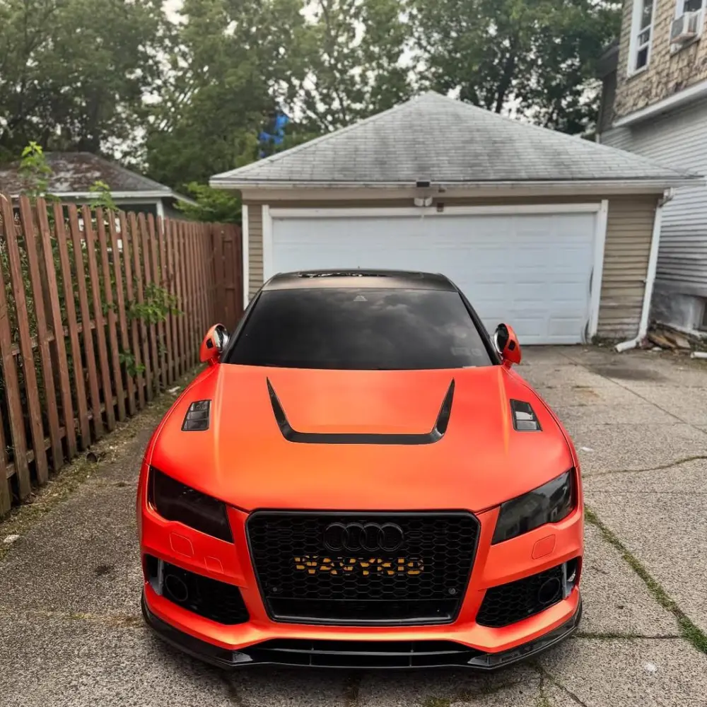 Super Matte Flame Orange Car Vinyl Wrap