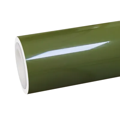TPU Gloss Military Green Car Vinyl Wrap 01