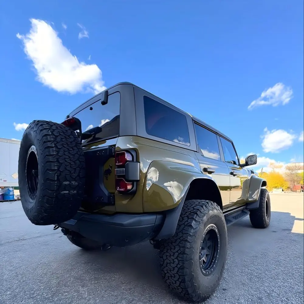 TPU Gloss Military Green Car Vinyl Wrap