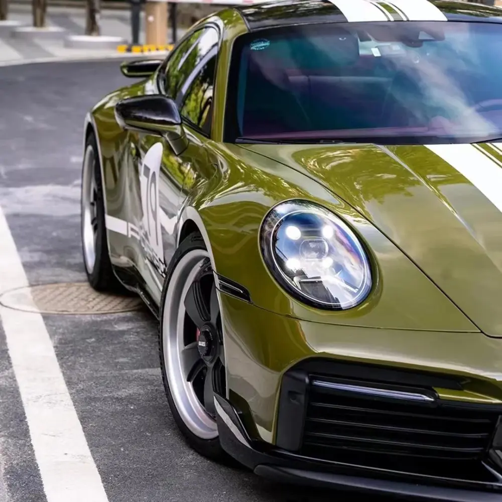 TPU Gloss Military Green Car Vinyl Wrap