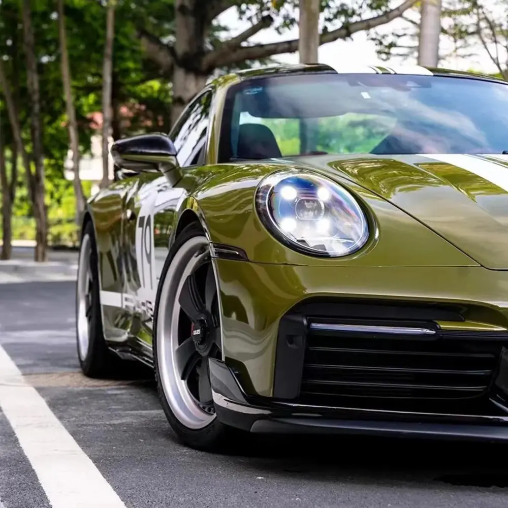 TPU Gloss Military Green Car Vinyl Wrap