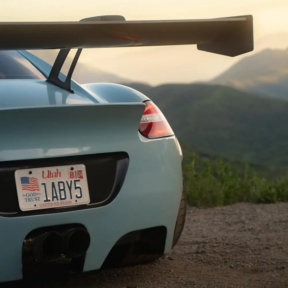 Gloss Meisen Blue Car Vinyl Wrap