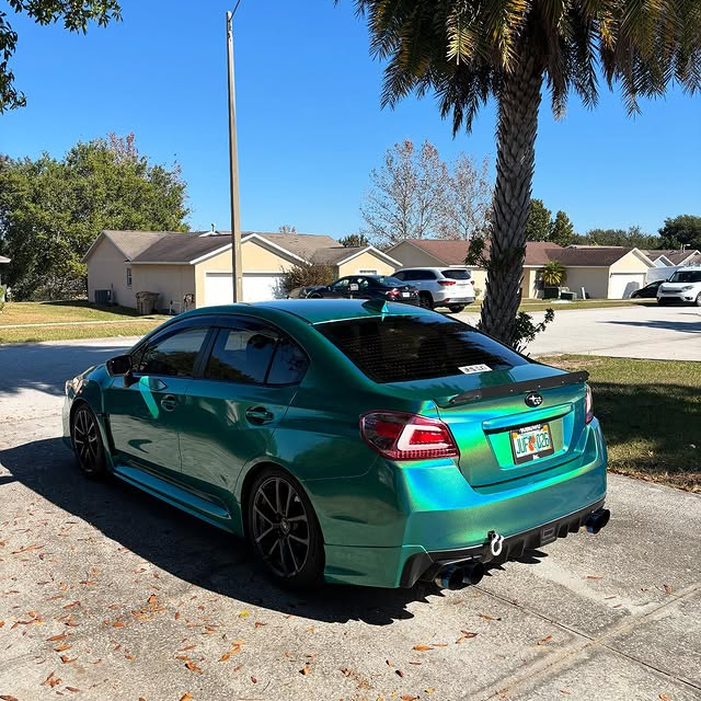 Rainbow Holographic Green Car Vinyl Wrap