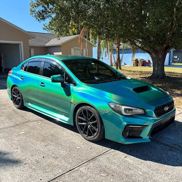 Rainbow Holographic Green Car Vinyl Wrap