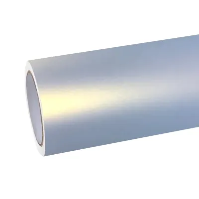 Tesla Glossy Magic Gold Blue Car Vinyl Wrap 01