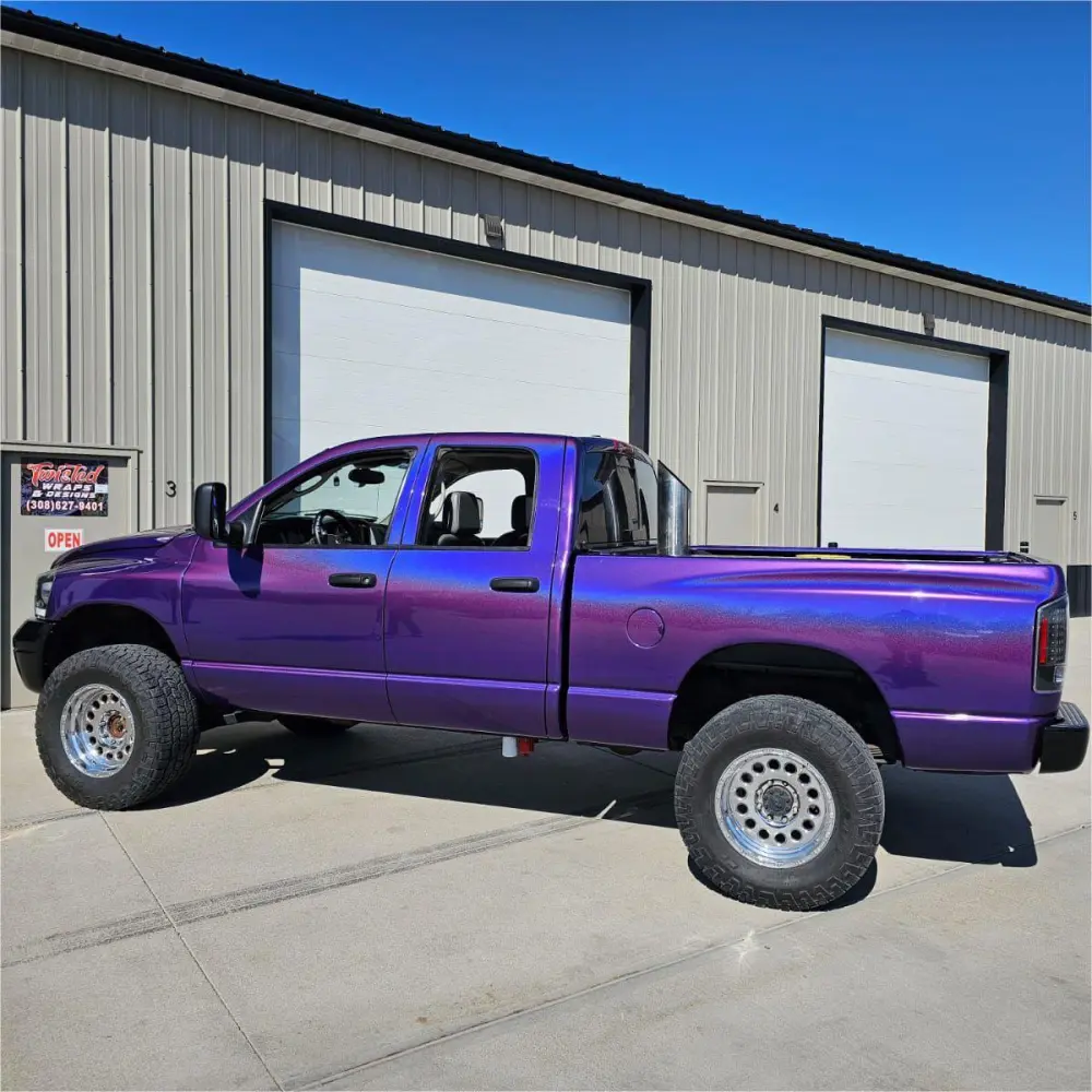 Super Gloss Laser Dark Purple Car Vinyl Wrap