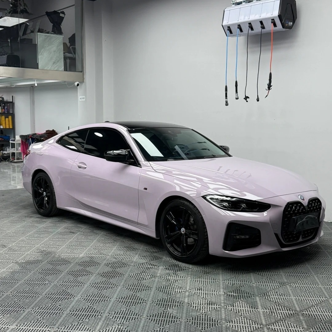 Gloss Misty Gray Purple Car Vinyl Wrap