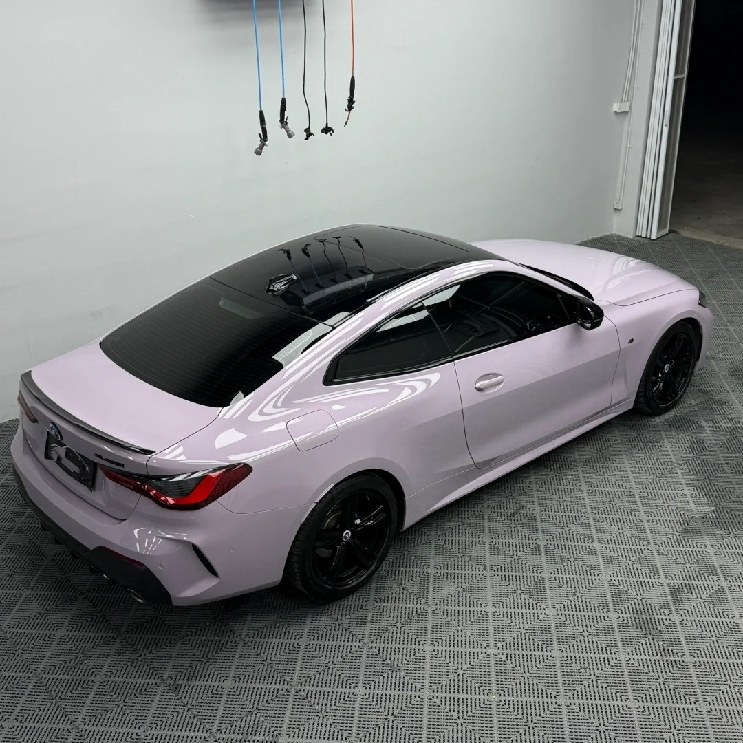 Gloss Misty Gray Purple Car Vinyl Wrap