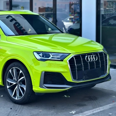 Gloss Crystal Bur Green Car Vinyl Wrap 02