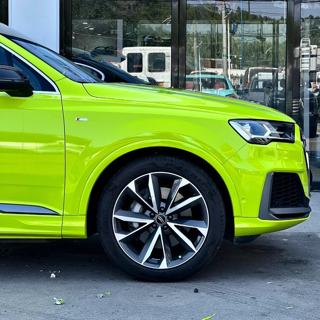 Gloss Crystal Bur Green Car Vinyl Wrap