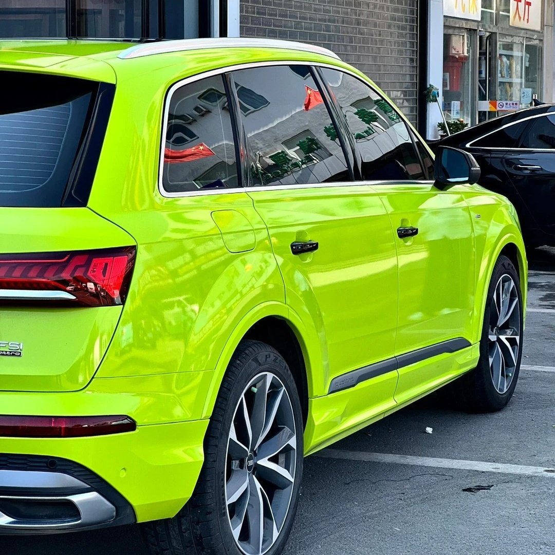 Gloss Crystal Bur Green Car Vinyl Wrap