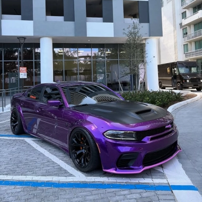 Gloss Metallic Grape Purple Car Vinyl Wrap 02