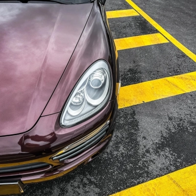 Gloss Metallic Mahogany Red Car Vinyl Wrap 02