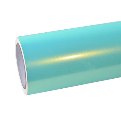 Magic Gold Blue Car Vinyl Wrap 01