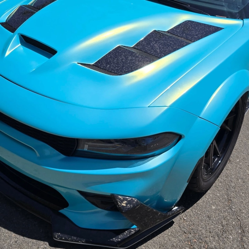 Magic Gold Blue Car Vinyl Wrap