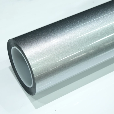 TPU Glossy Reflective Shining Silver  PPF Car Vinyl Wrap 01