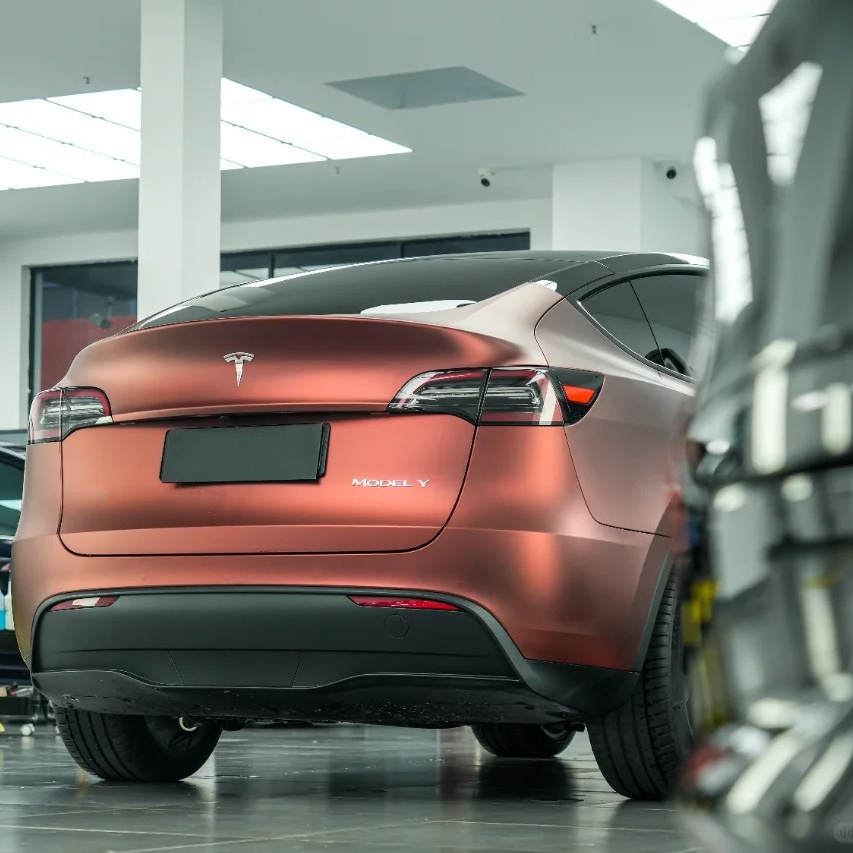 Ultra-Matte Wine Red Car Vinyl Wrap